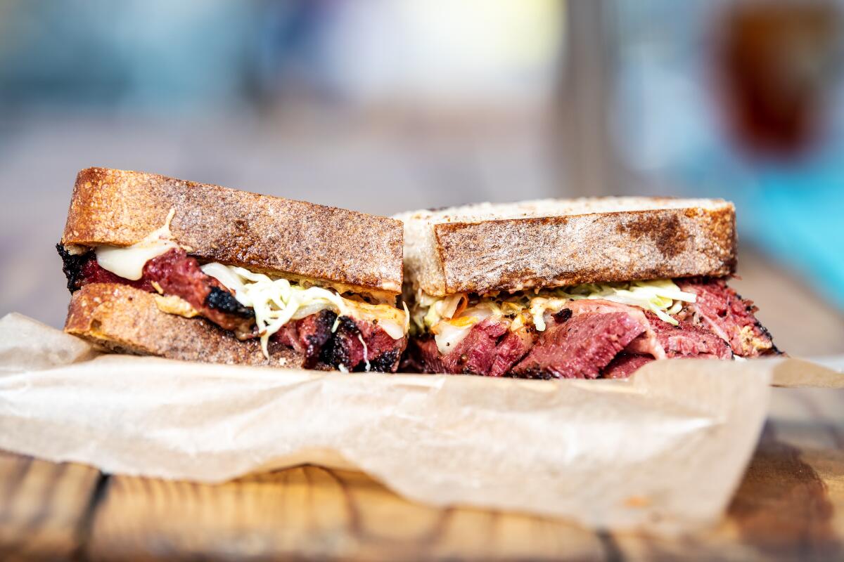Pastrami sandwich from Ugly Drum