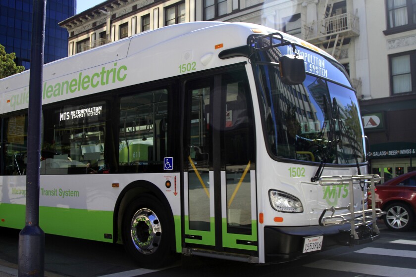 San Diego MTS launches 12.5 million electric bus pilot program The