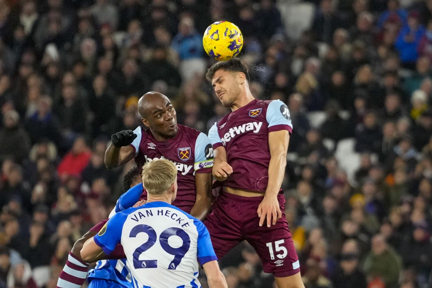 West Ham and Brighton settle for 0-0 draw in Premier League - The San Diego Union-Tribune