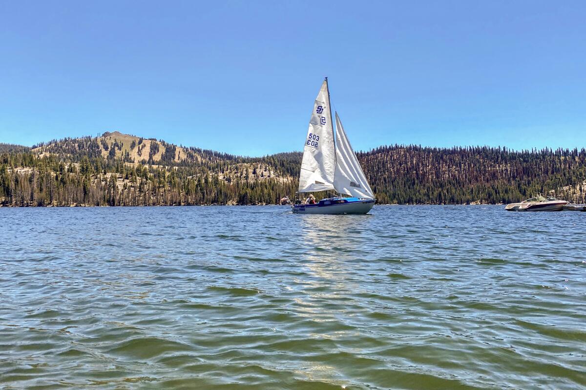 Sailboat on a lake