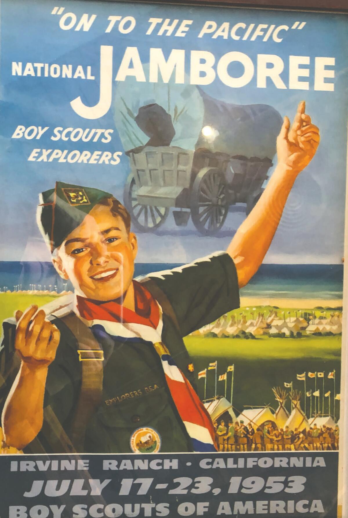 Artwork of the Boy Scout Jamboree, held for decades in what's now known as Big Canyon in Newport Beach.