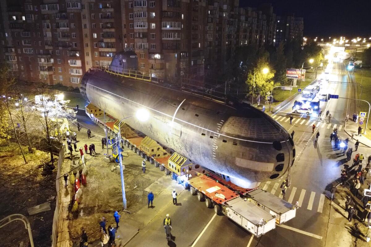 La proa del submarino soviético K-3 Leninsky Komsomol