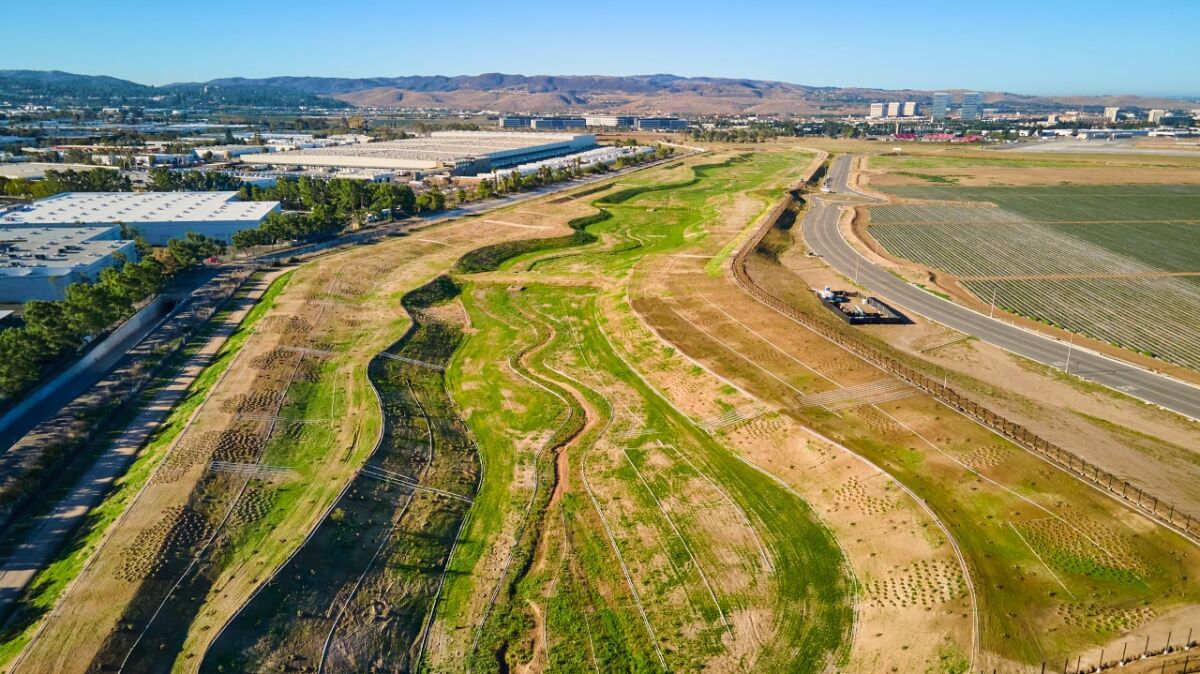 An area of land in Irvine is being restored to its natural state.