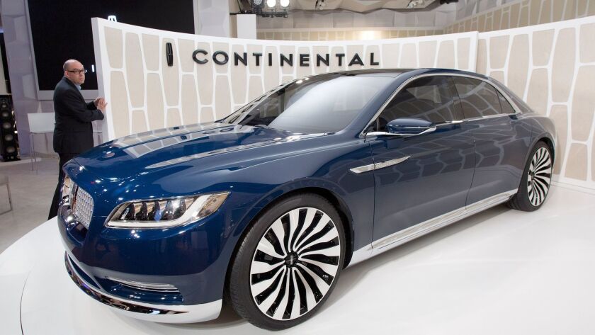 Ford's luxury brand has announced plans to build Lincoln SUVs in China, for the growing Chinese market. Here, Lincoln shows off a concept version of its Continental luxury sedan.