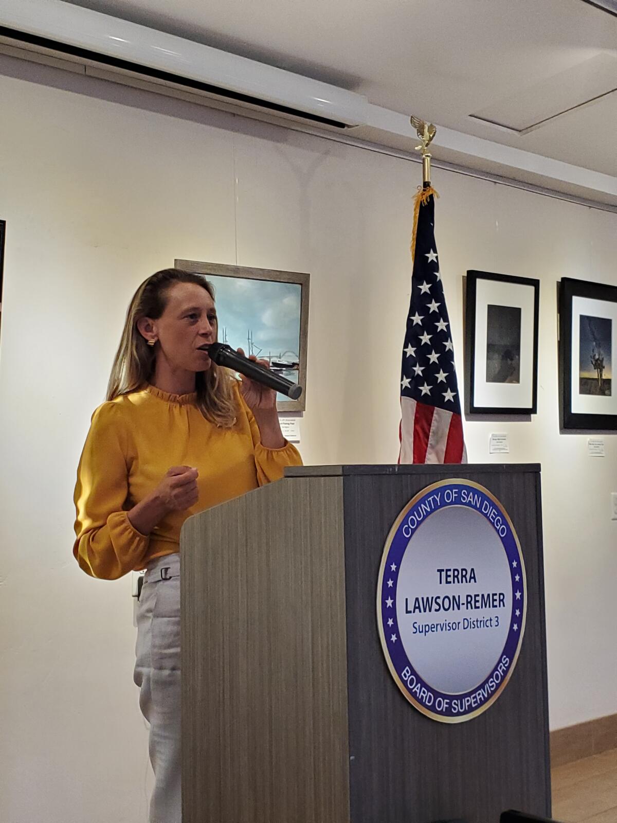 County Supervisor Terra Lawson-Remer says she got involved with environmental causes when she attended La Jolla High School.