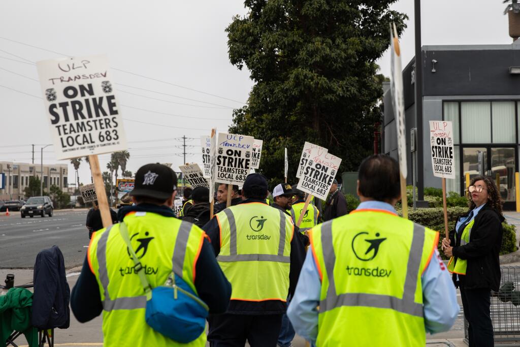 San Diego MTS bus drivers strike over forced unpaid breaks The San Diego UnionTribune