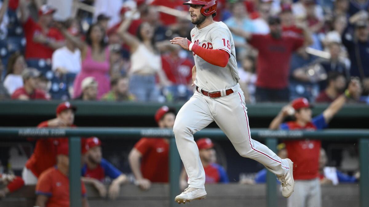 Hall homers, drives in 2, Phillies take series from Nats - The San Diego  Union-Tribune