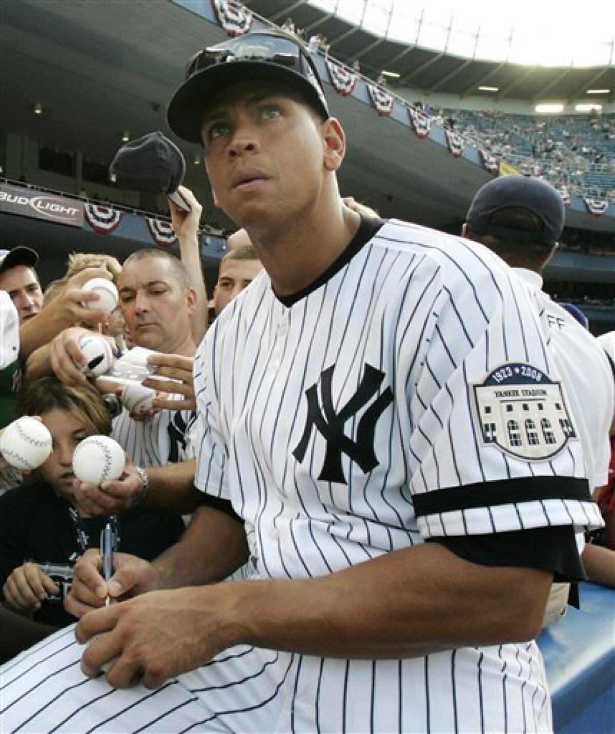Alex Rodriguez, right, third baseman for the New York Yankees