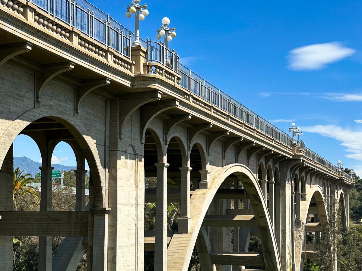 The Colorado Street Bridge.