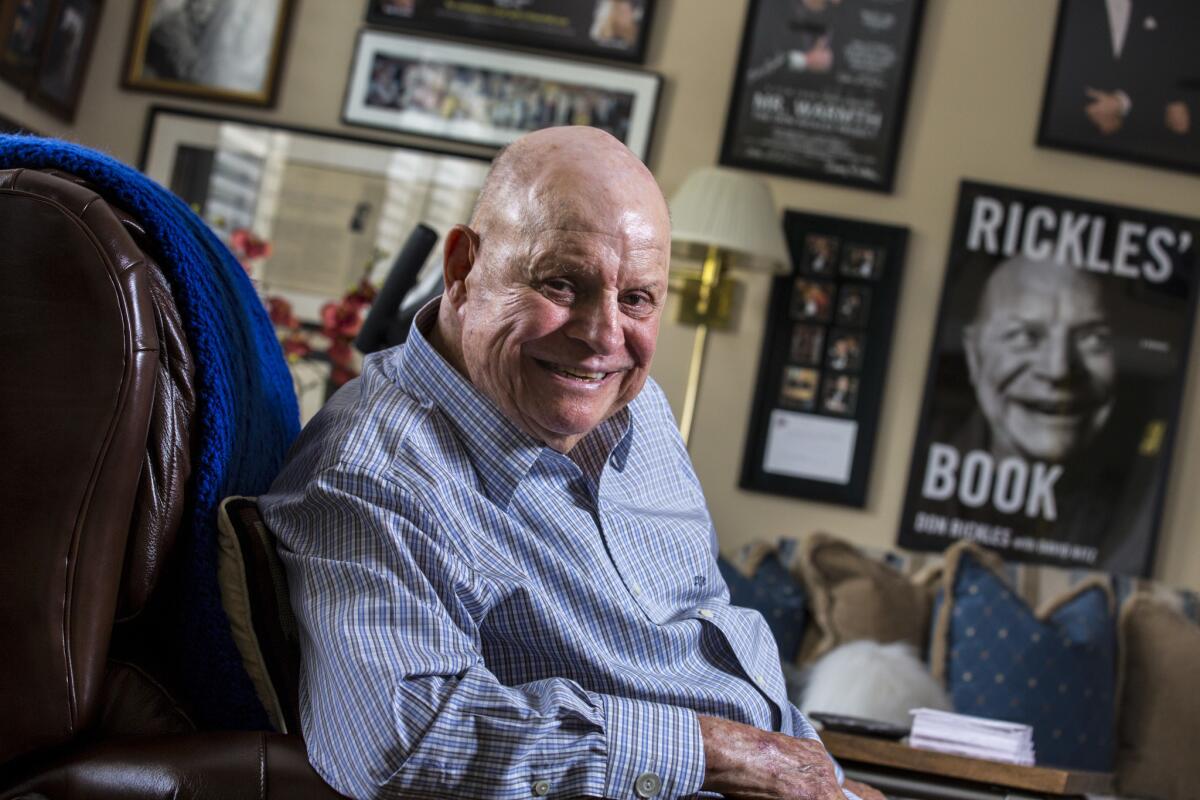 Comedy legend Don Rickles in his Los Angeles home in 2015.