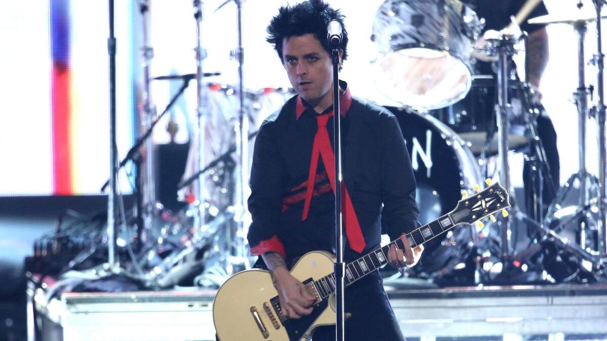 Billie Joe Armstrong of Green Day at the American Music Awards.
