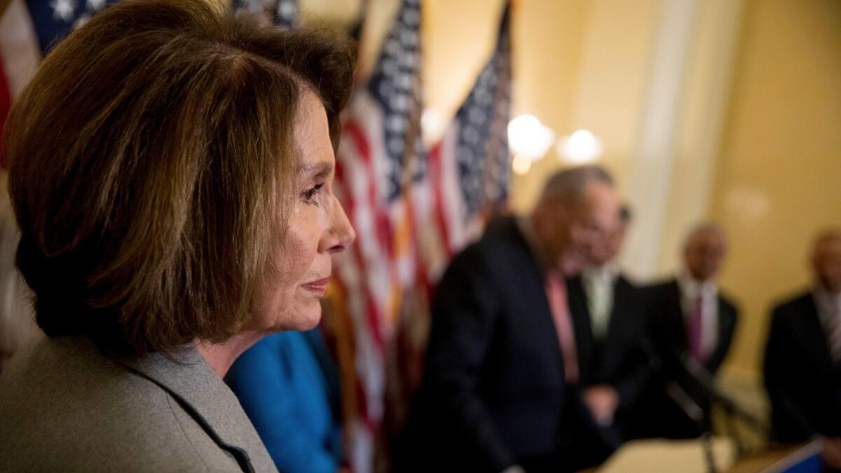 House Minority Leader Nancy Pelosi of Calif., on Capitol Hill on Nov. 1.