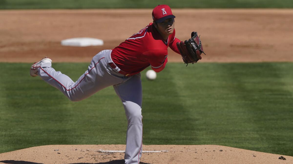 Ohtani strikes out 5 in spring mound debut for Angels