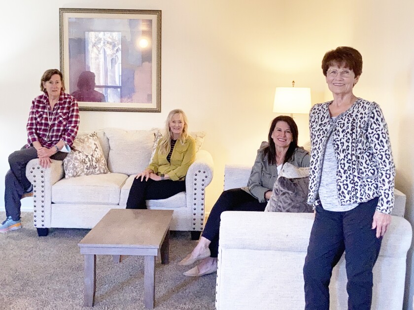 Soroptimists in the transitional housing apartment supported by North San Diego and Poway Soroptimist International chapters.