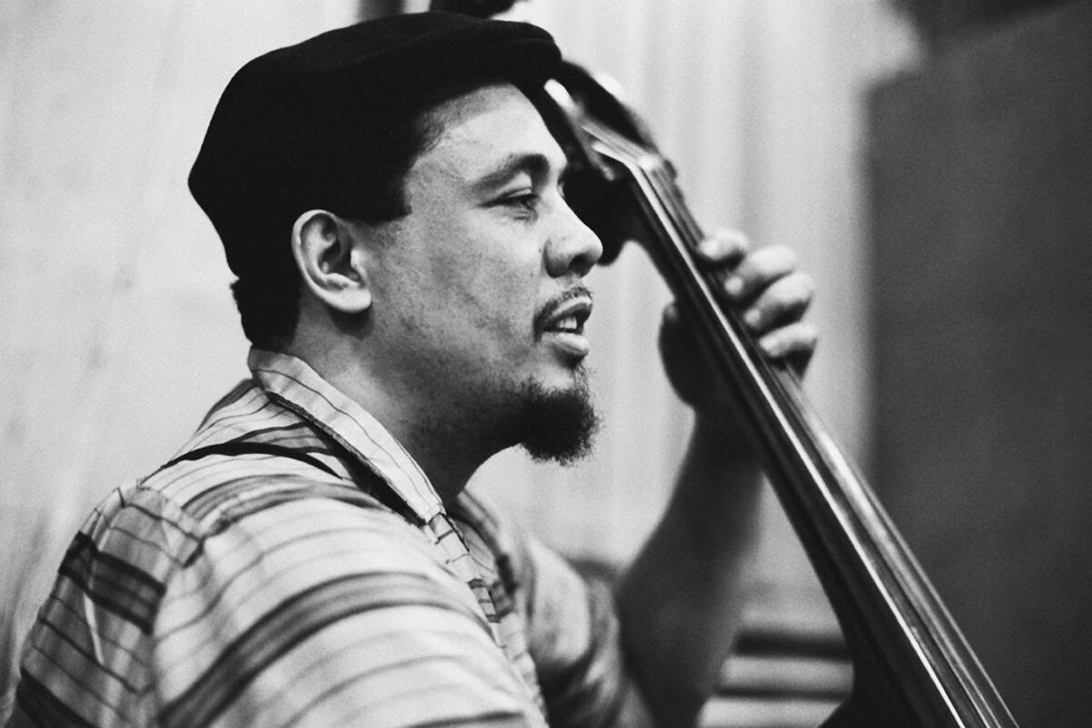 Charles Mingus is shown in 1959 in New York City.