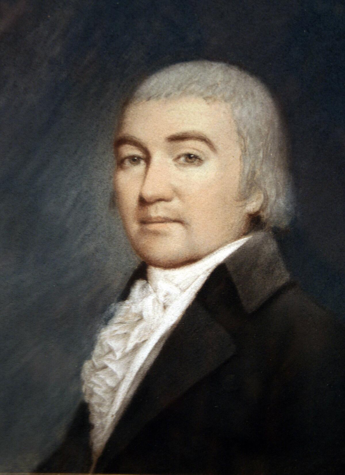 This image provided by Yale University is an early portrait of Noah Webster ca. 1798.