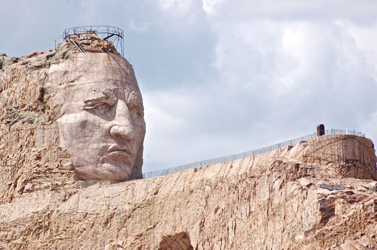 An easy drive from Mount Rushmore in South Dakota, the Crazy Horse Memorial is still a work in progress.
