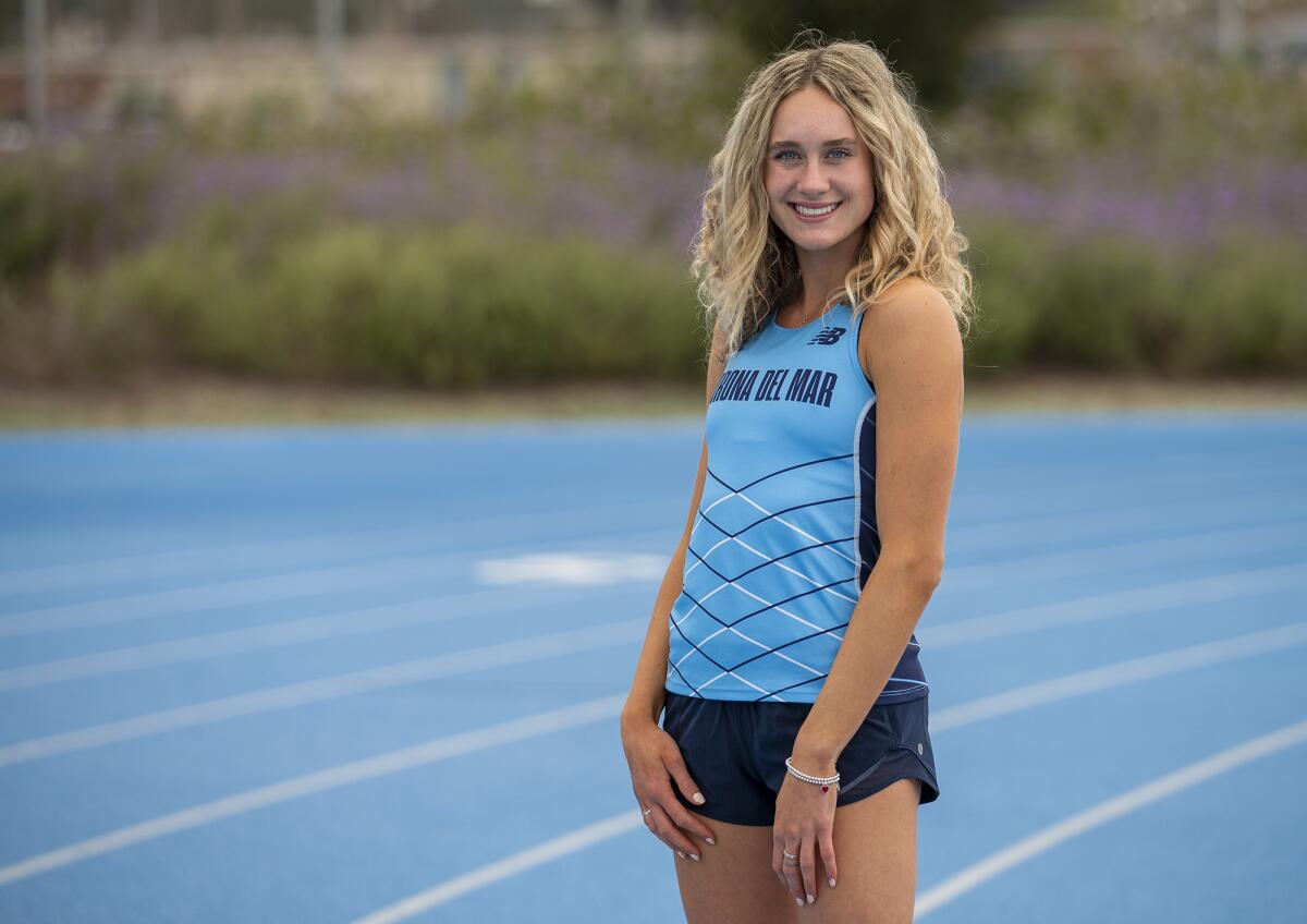 Caroline Glessing won the girls' 200-meter sprints title in the CIF Southern Section Division 3 finals as a junior.