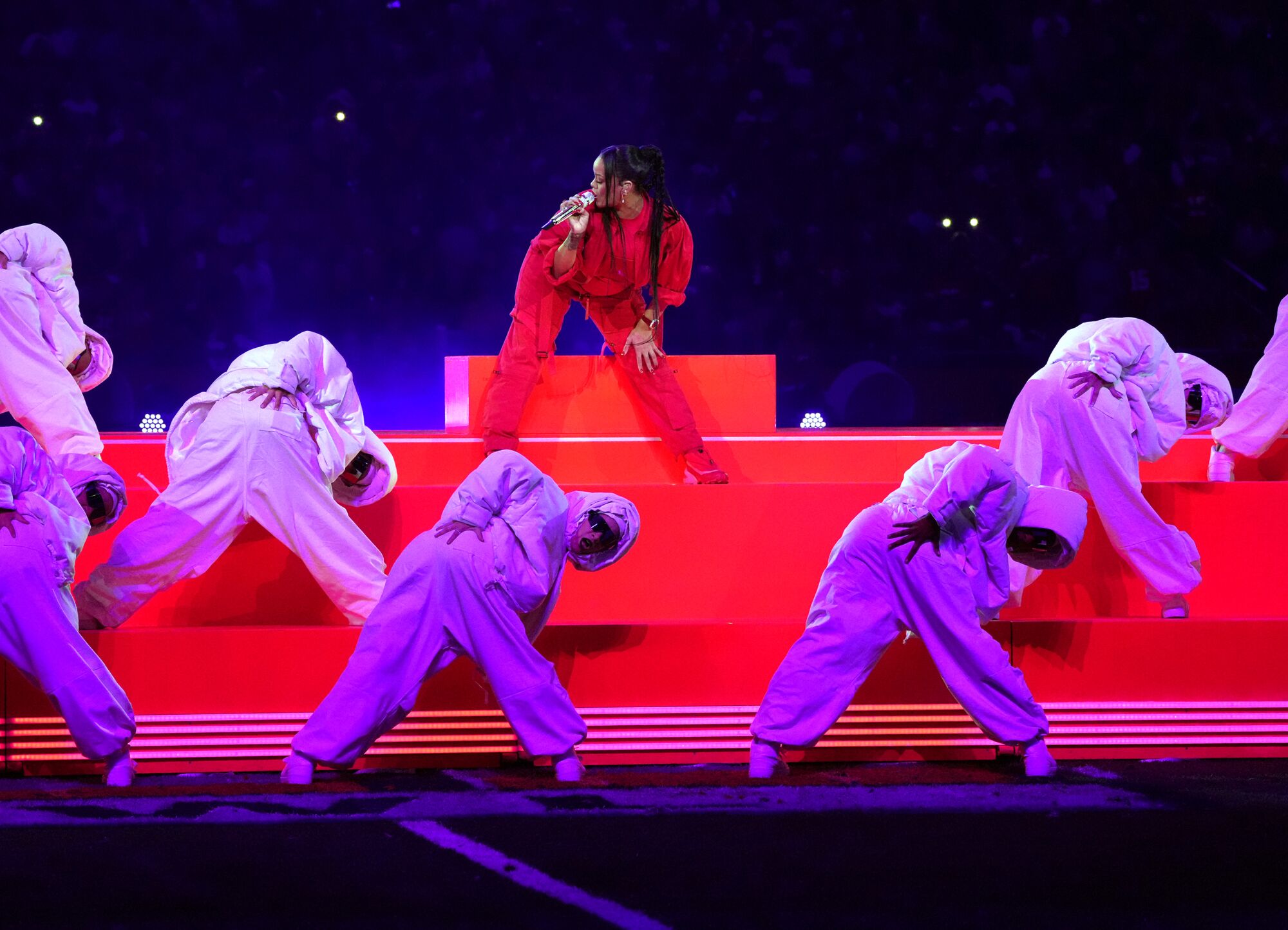 Rihanna performs during Apple Music Super Bowl LVII Halftime Show