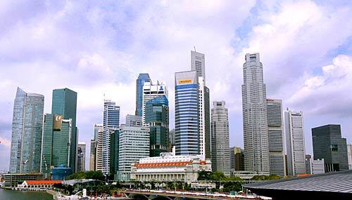 Singapore's financial district