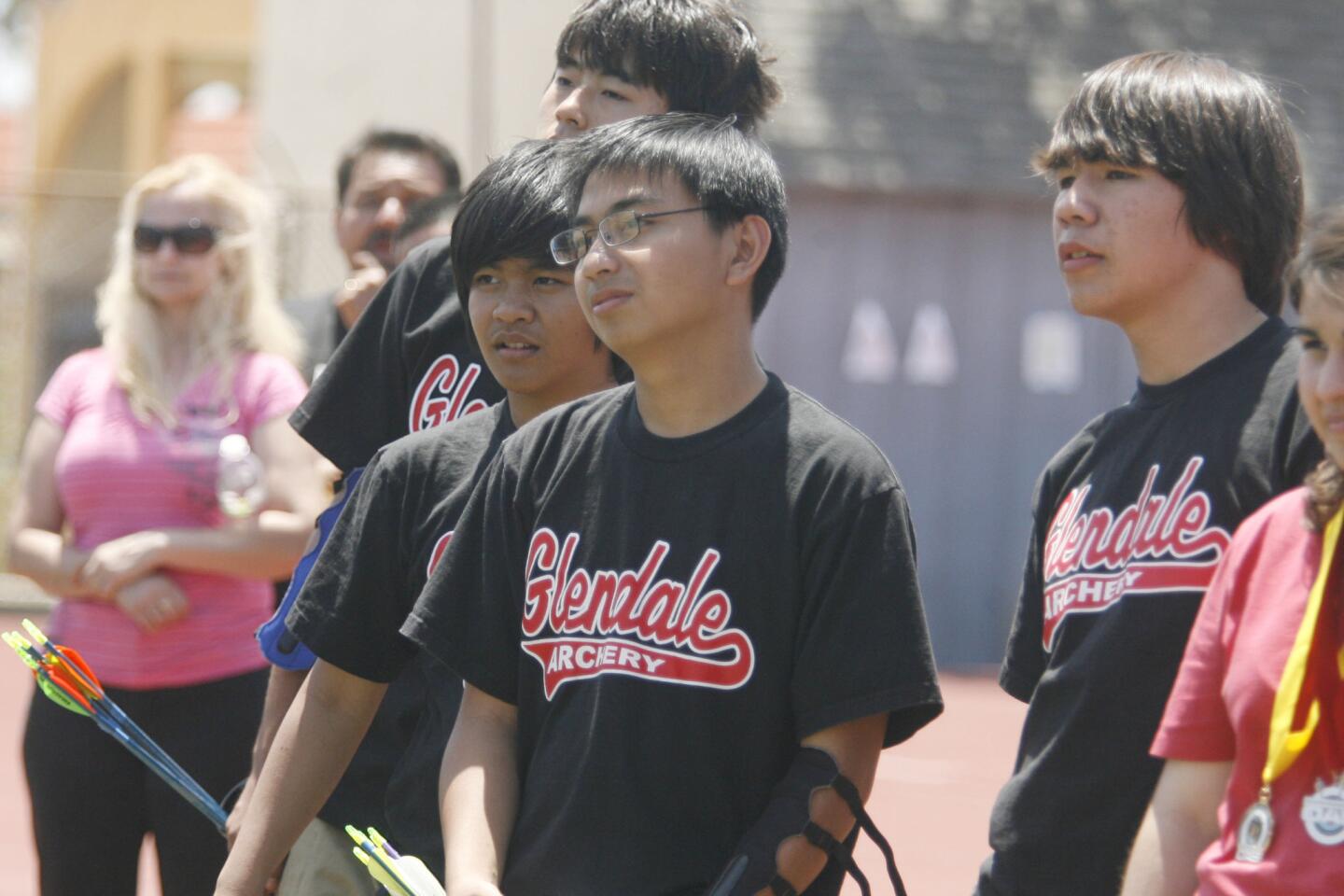 Archery competition at Glendale High School