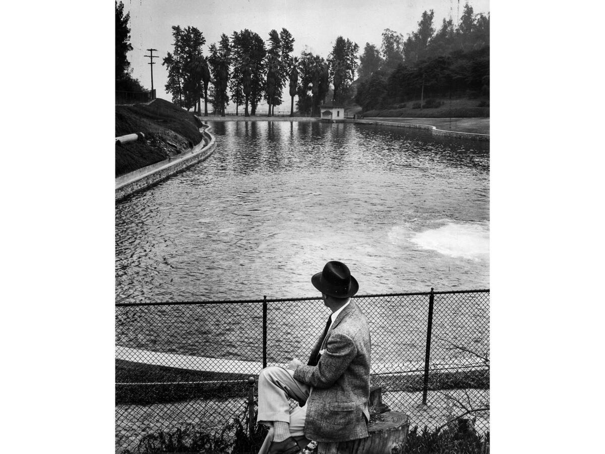 Nov. 28, 1955: Buena Vista Reservoir in Elysian Park.