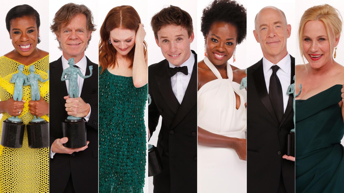 Pictures from the L.A. Times photo booth set up at the 2015 Screen Actors Guild Awards.