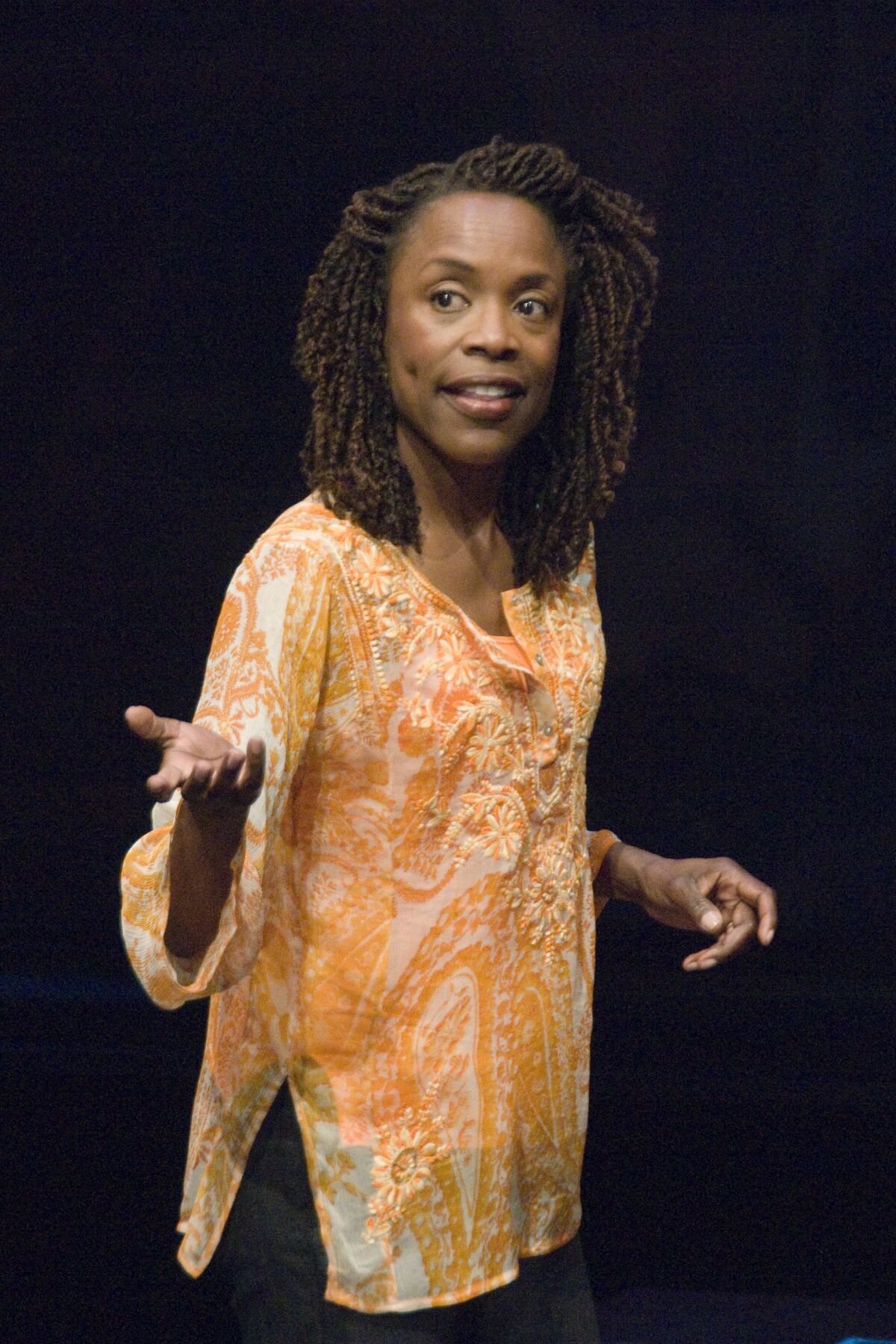 Charlayne Woodard acts in her solo play "The Night Watcher" at La Jolla Playhouse in 2008.