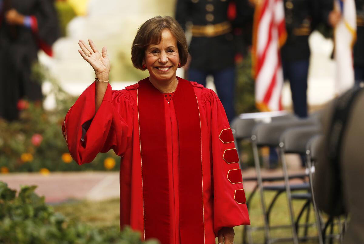 Carol Folt at her USC inauguration