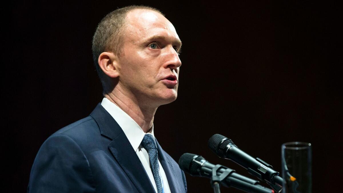 Carter Page had recently departed the Trump campaign when the FBI sought a surveillance warrant on him.