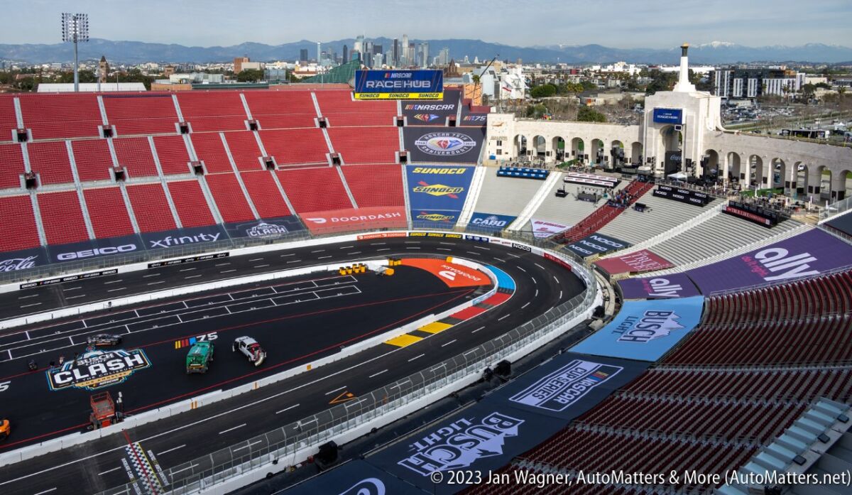 The track and the peristyle at The Coliseum