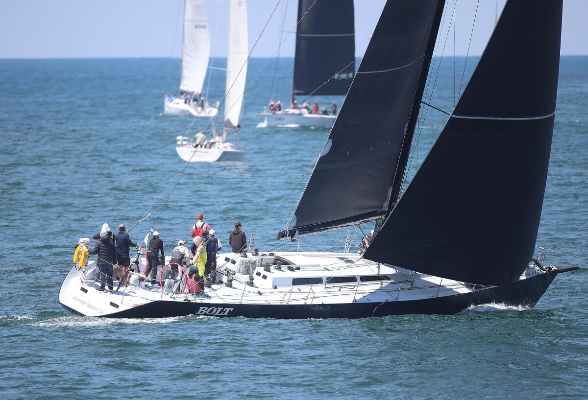 The crew of the Bolt, gets into position for the starting line of the 76th.