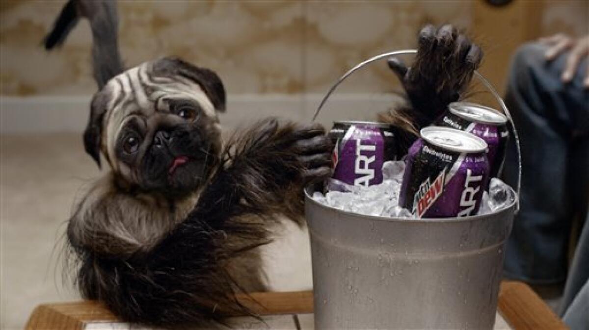 El "Puppymonkeybaby" en el anuncio de Mountain Dew que estrenó en el Super Bowl 50. (Mountain Dew vía AP)