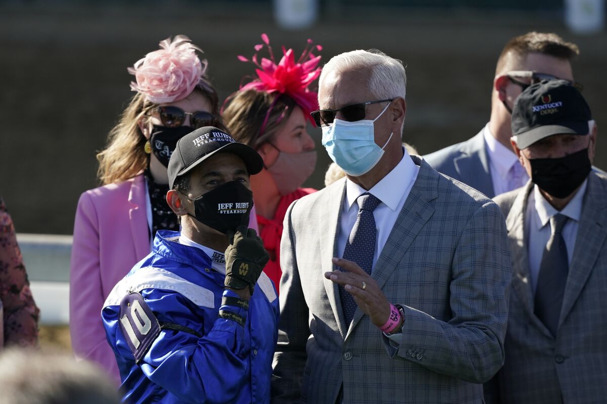 Trainer Todd Pletcher (center) is expected to start Dr. Post in next Saturday's Pacific Classic at Del Mar.