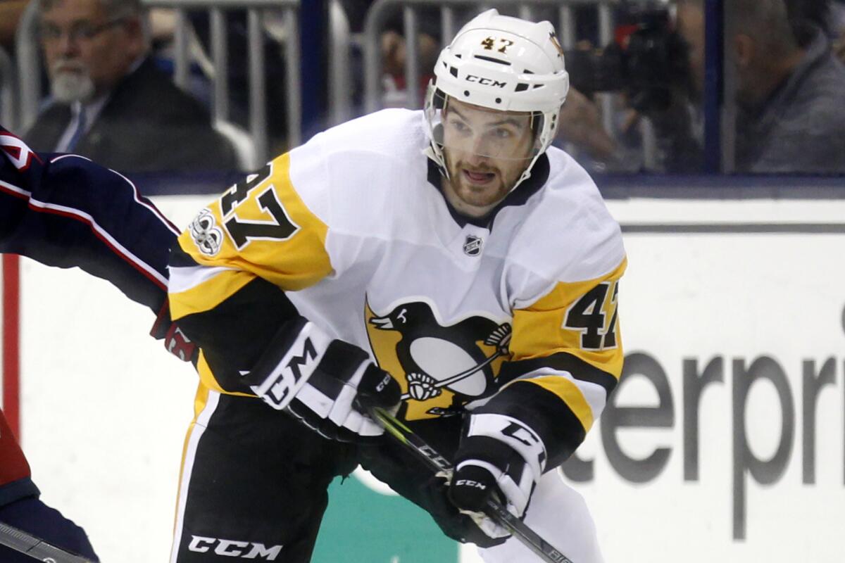 Adam Johnson plays hockey for the Pittsburgh Penguins.