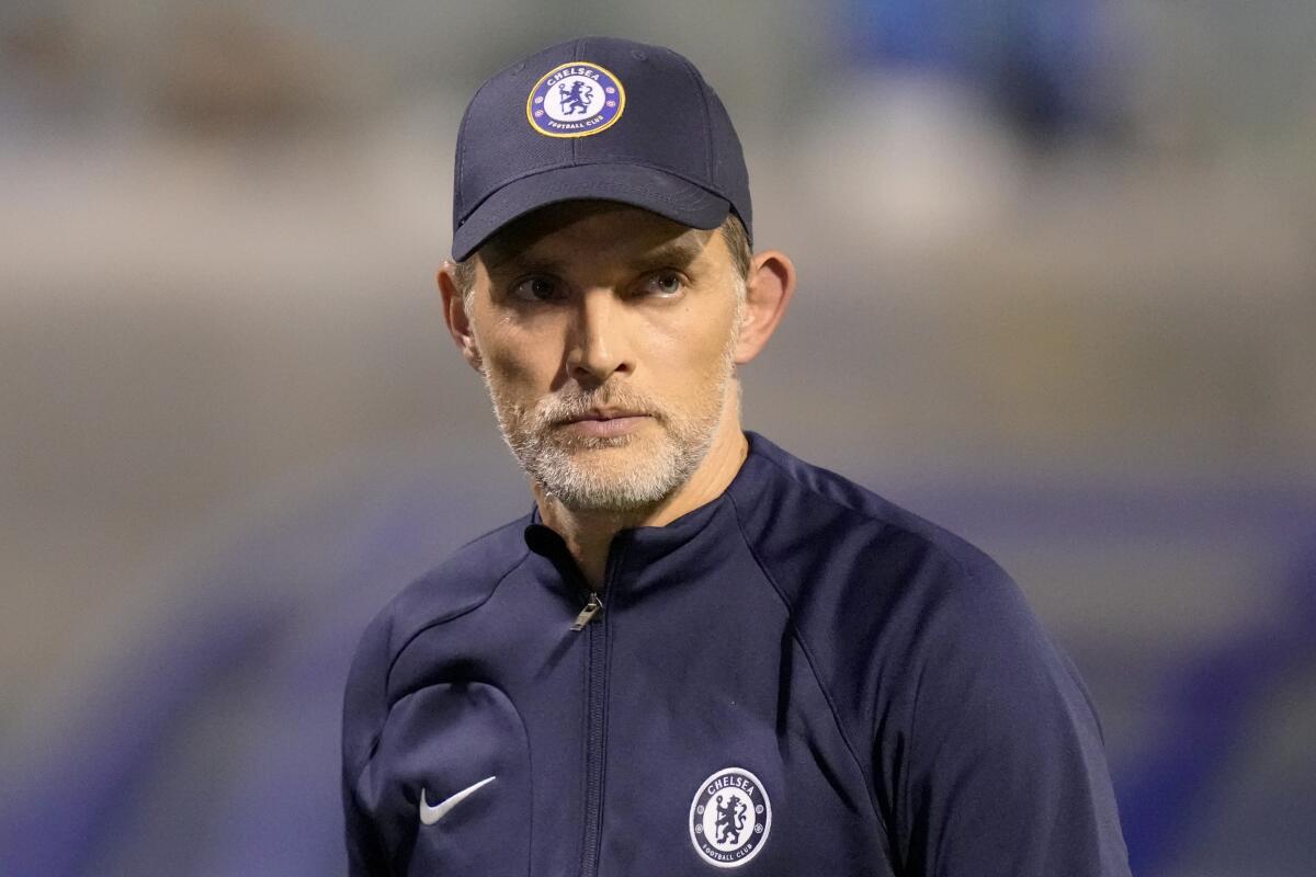 El entrenador de Chelsea, Thomas Tuchel, antes de un partido del Grupo E de la Liga de Campeones 