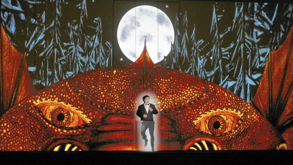 Ben Bliss as Tamino in a cinematic “The Magic Flute” production that works as an animated silent movie.
