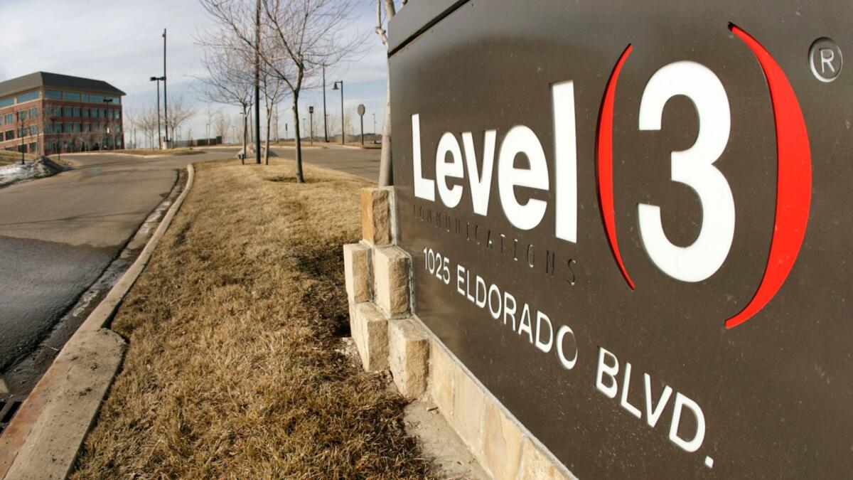 Level 3, based in Broomfield, Colo., provides data, video and other communication services to businesses and government agencies.