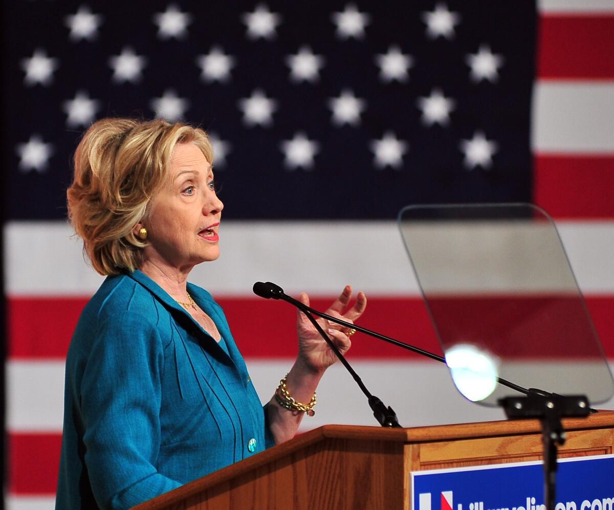 Hillary Rodham Clinton campaigns in Florida last week.