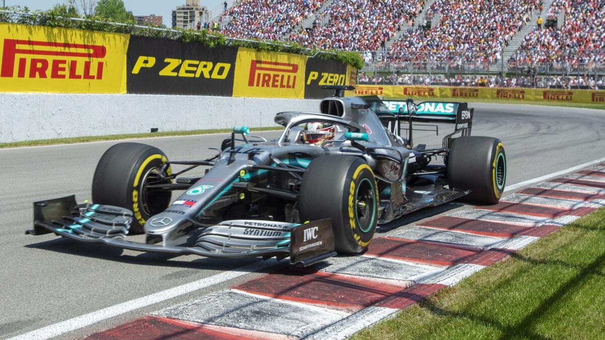 Lewis Hamilton races to victory at the Formula One Grand Prix of Canada on June 9.