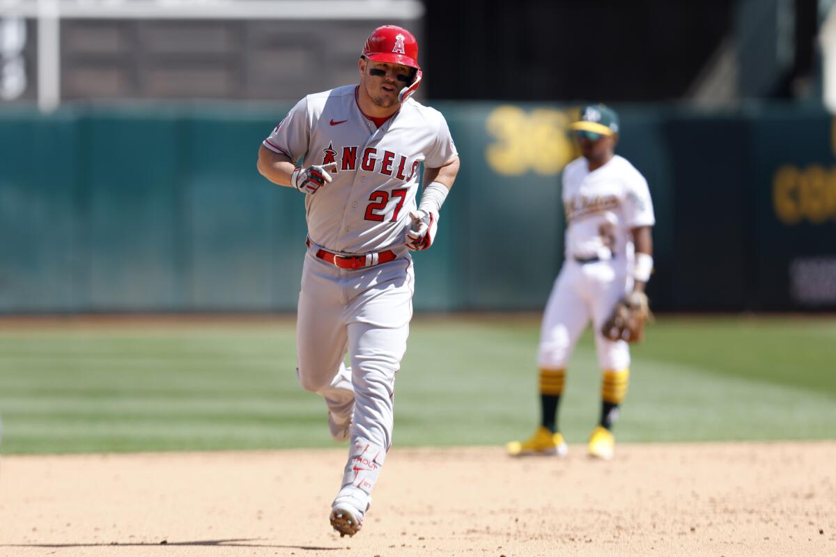 O'Hoppe Hits First HR, Trout, Ohtani Connect in Angels Win Against A's –  NBC Bay Area