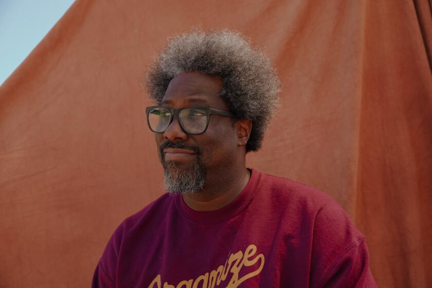 Oakland, California - June 8th, 2022: W. Kamau Bell, photographed in the Oakland Museum Gardens. Bell's documentary "We Need to Talk About Cosby," released in January, examines the role of the famed and shamed comedian to other Black creatives. (Lauren Segal / For The Times)