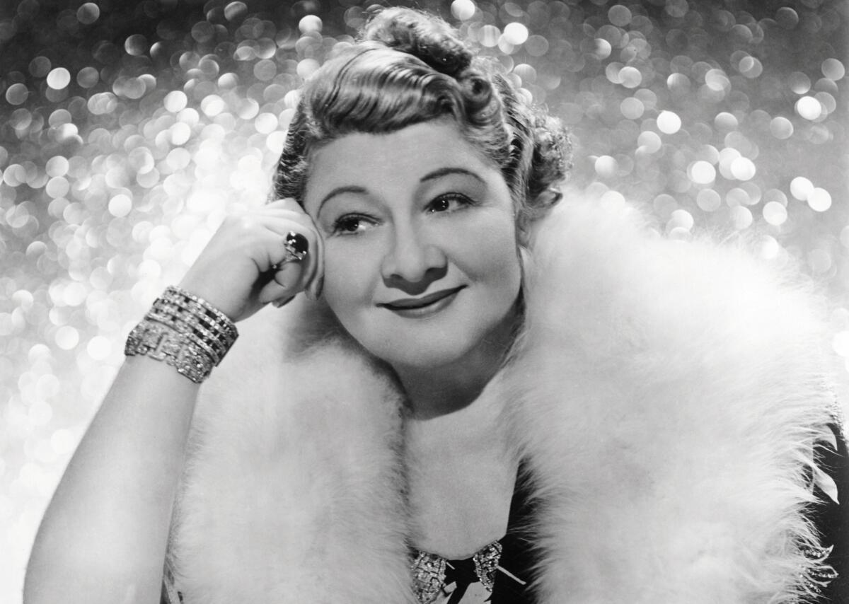 Singer and actress Sophie Tucker.