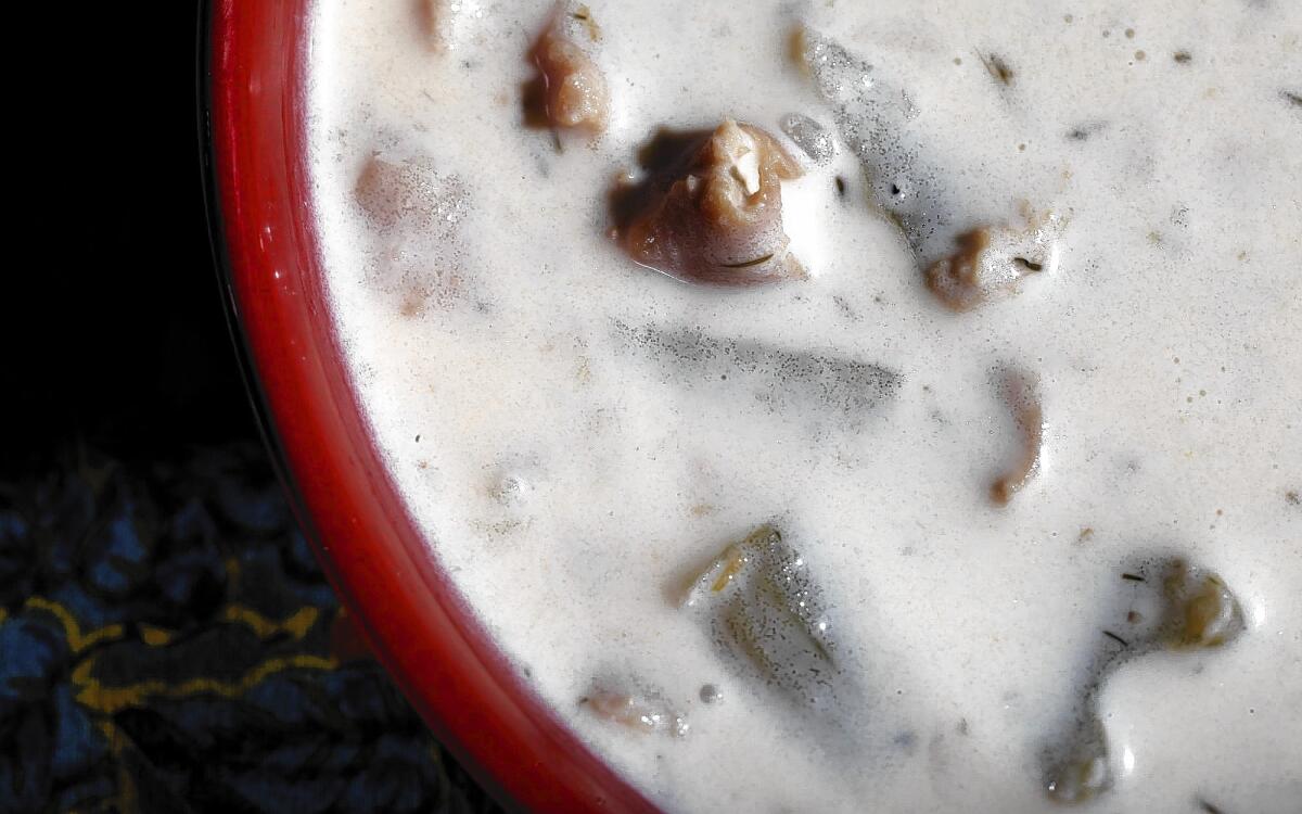 La Conner Brewing Co.'s clam chowder