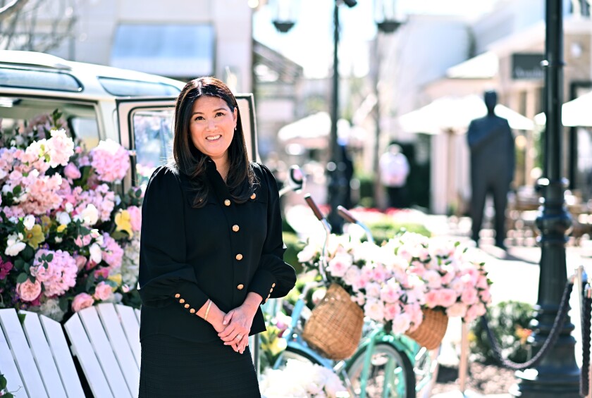 Caruso Chief Development Officer Corinne Verdery, at Palisades Village shopping center
