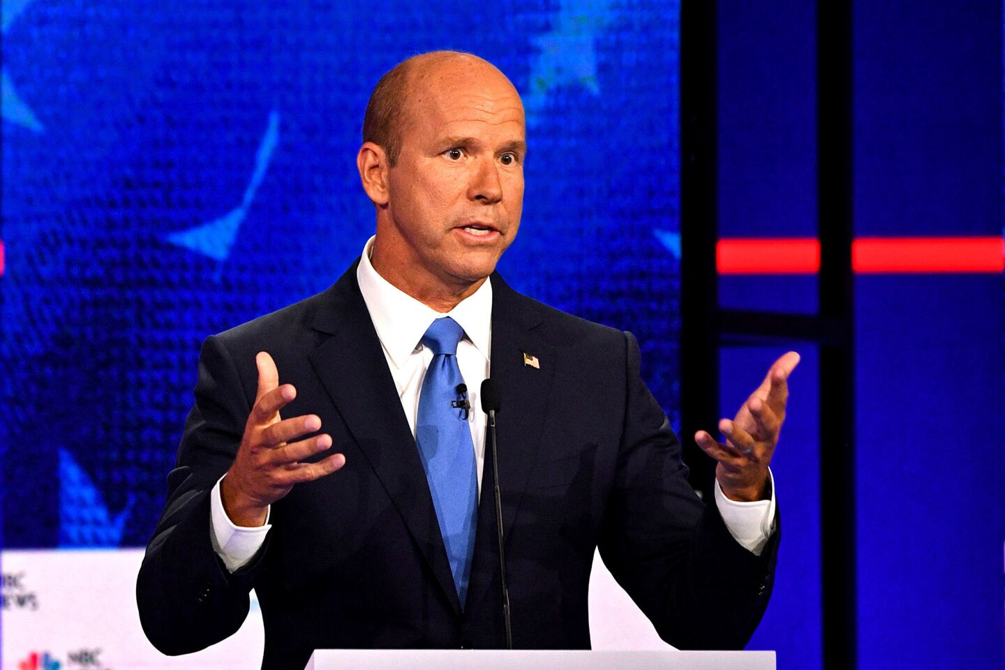 Candidate John Delaney, a former Maryland congressman positioned himself as a moderate in the field and attacked the idea of abolishing private insurance.