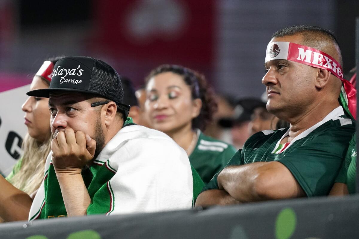 Mexico fans watch  