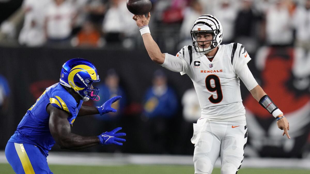 Joe Burrow starts for Bengals vs. Rams after being questionable with calf  injury - The San Diego Union-Tribune