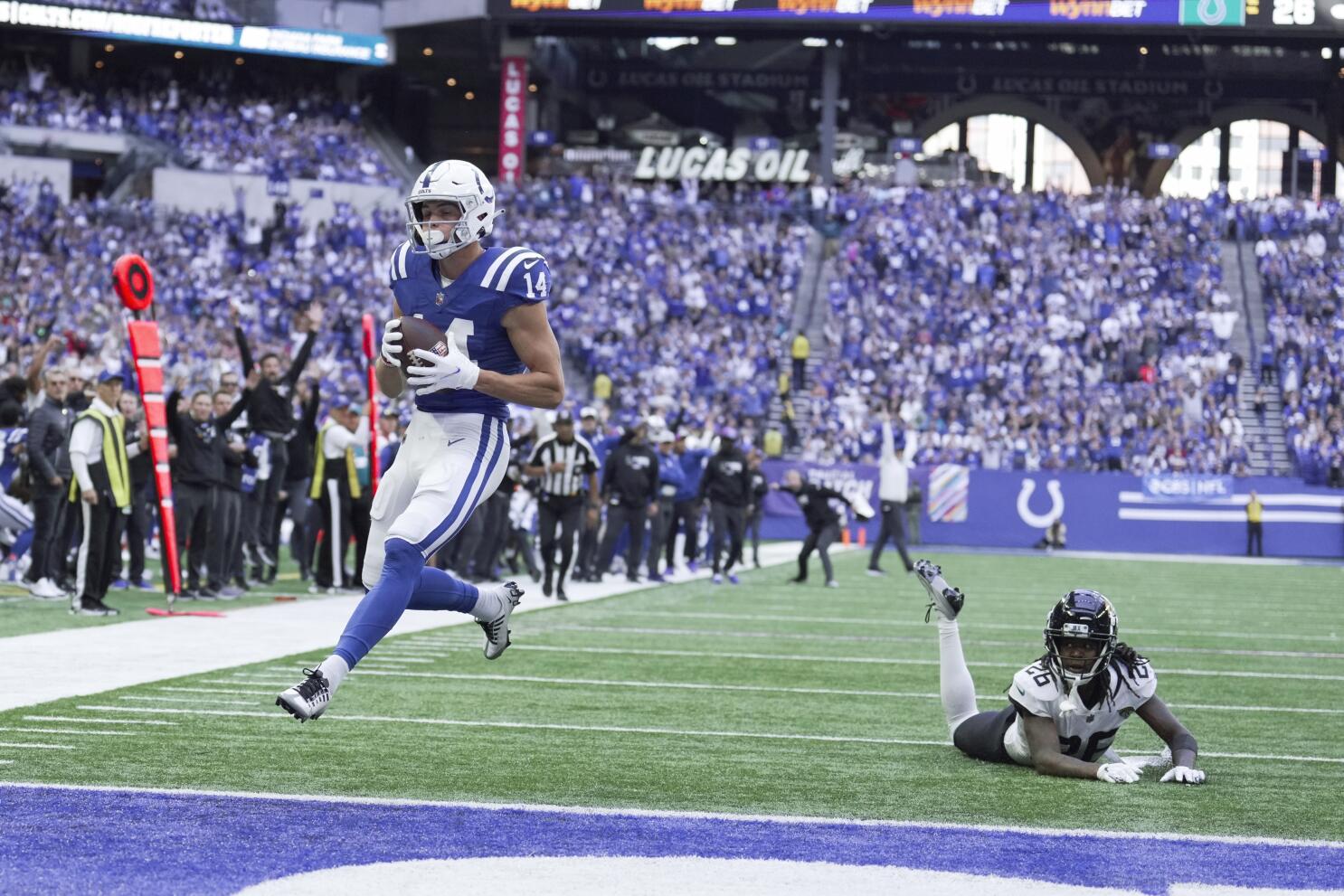 Ryan, Pierce hook up in final minute, Colts beat Jags 34-27