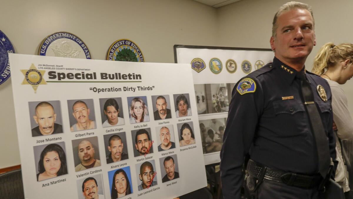 Pomona Police Chief Michael Olivieri said some of his officers in the San Gabriel Valley Safe Streets Task Force, a collaboration between officers in the FBI, local police and other agencies, helped investigate the Mexican Mafia's gang operations in his city.